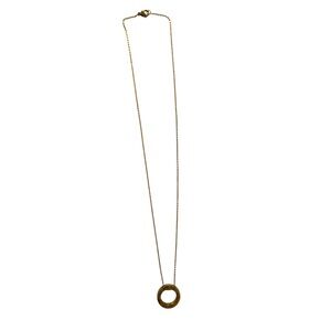 Open Circle Screw Pendant Necklace - Unbranded